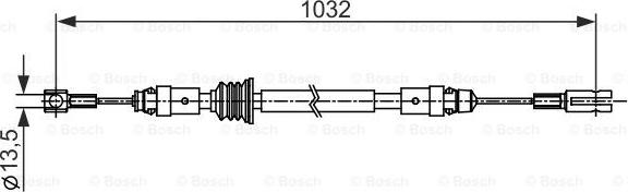 BOSCH 1 987 482 548 - Tel halat, el freni parts5.com