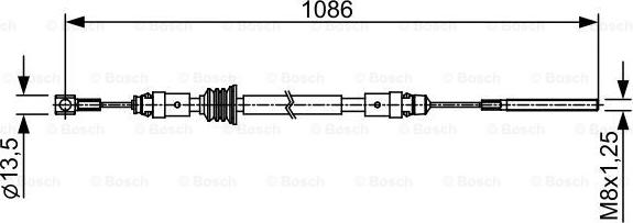 BOSCH 1 987 482 547 - Tel halat, el freni parts5.com