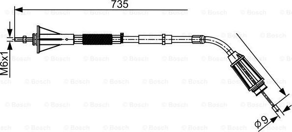 BOSCH 1 987 482 554 - Cablu, frana de parcare parts5.com