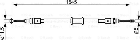 BOSCH 1 987 482 551 - Tel halat, el freni parts5.com