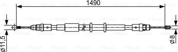 BOSCH 1 987 482 553 - Tel halat, el freni parts5.com