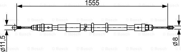 BOSCH 1 987 482 552 - Tel halat, el freni parts5.com