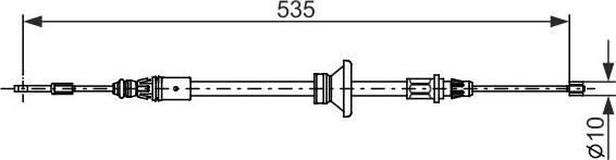 BOSCH 1 987 482 677 - Cable, parking brake parts5.com