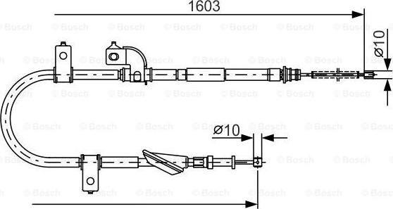 BOSCH 1 987 482 080 - Cablu, frana de parcare parts5.com