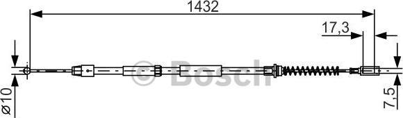 BOSCH 1 987 482 034 - Cablu, frana de parcare parts5.com