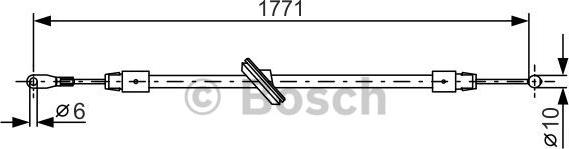 BOSCH 1 987 482 030 - Ντίζα, φρένο ακινητοποίησης parts5.com