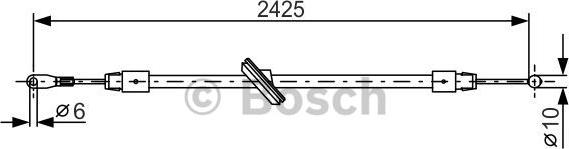 BOSCH 1 987 482 031 - Cable de accionamiento, freno de estacionamiento parts5.com