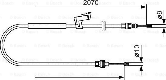 BOSCH 1 987 482 133 - Cable de accionamiento, freno de estacionamiento parts5.com