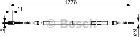 BOSCH 1 987 482 126 - Zicovod,rocna zavora parts5.com