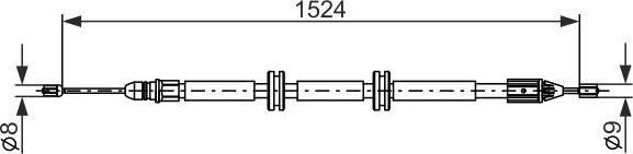 BOSCH 1 987 482 888 - Vaijeri, seisontajarru parts5.com