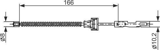 BOSCH 1 987 482 875 - Cable, parking brake parts5.com