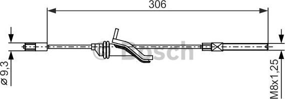 BOSCH 1 987 482 369 - Cablu, frana de parcare parts5.com