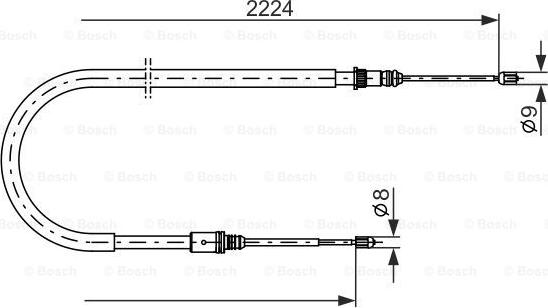 BOSCH 1 987 482 303 - Sajla, ručna kočnica parts5.com