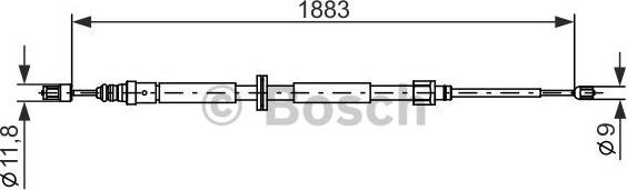 BOSCH 1 987 482 302 - Zicovod,rocna zavora parts5.com