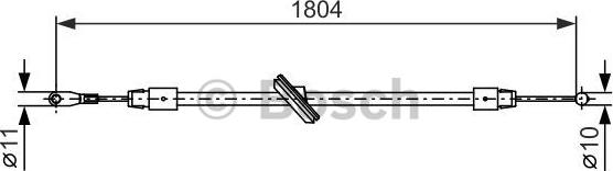 BOSCH 1 987 482 380 - Ντίζα, φρένο ακινητοποίησης parts5.com