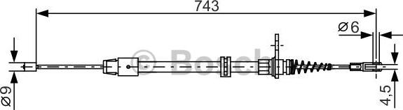 BOSCH 1 987 482 329 - Sajla, ručna kočnica parts5.com