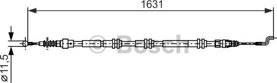 BOSCH 1 987 482 376 - Tirette à câble, frein de stationnement parts5.com