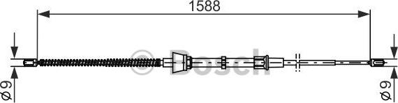 BOSCH 1 987 482 266 - Tažné lanko, parkovací brzda parts5.com