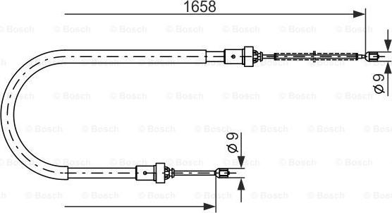 BOSCH 1 987 482 234 - Ντίζα, φρένο ακινητοποίησης parts5.com