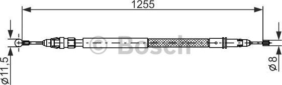 BOSCH 1 987 482 235 - Ντίζα, φρένο ακινητοποίησης parts5.com