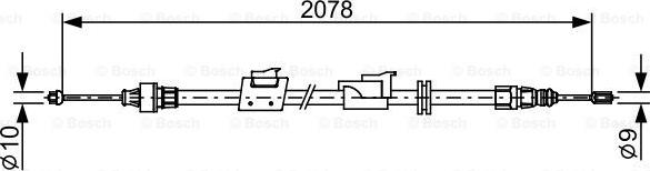 BOSCH 1 987 482 706 - Cable de accionamiento, freno de estacionamiento parts5.com