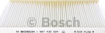 BOSCH 1 987 432 024 - Filtre, air de l'habitacle parts5.com