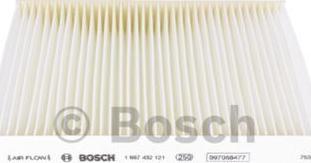 BOSCH 1 987 432 121 - Filtru, aer habitaclu parts5.com