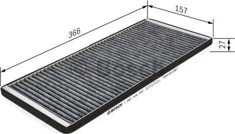 BOSCH 1 987 432 343 - Filter, interior air parts5.com