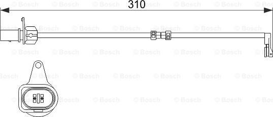 BOSCH 1 987 474 506 - Предупредителен контактен сензор, износване на накладките parts5.com