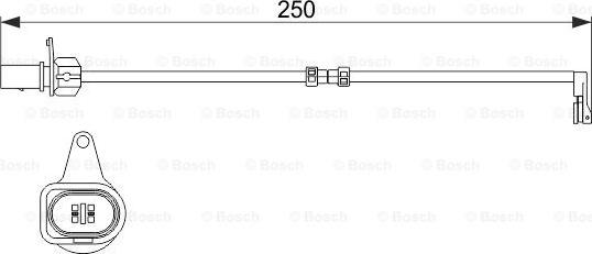 BOSCH 1 987 474 510 - Styk ostrzegawczy, zużycie okładzin hamulcowych parts5.com