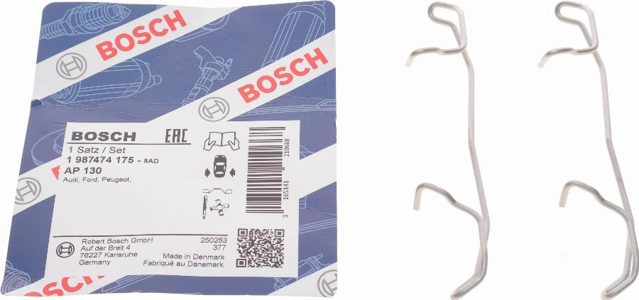 BOSCH 1 987 474 175 - Kit d'accessoires, plaquette de frein à disque parts5.com