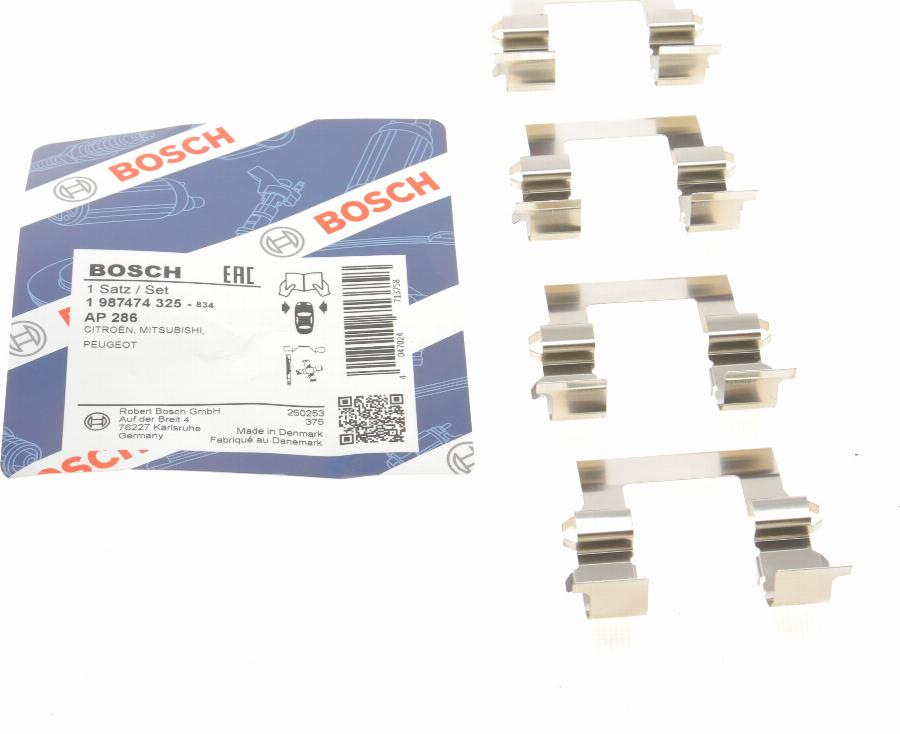 BOSCH 1 987 474 325 - Sada príslużenstva oblożenia kotúčovej brzdy parts5.com