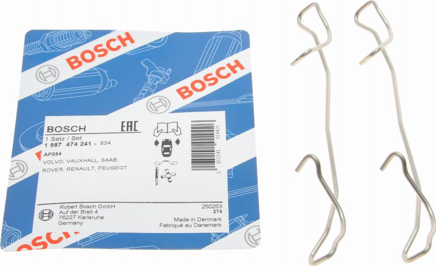 BOSCH 1 987 474 241 - Set accesorii, placute frana parts5.com