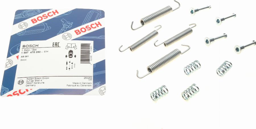 BOSCH 1 987 475 090 - Комплект принадлежности, челюсти за ръчна спирачка parts5.com