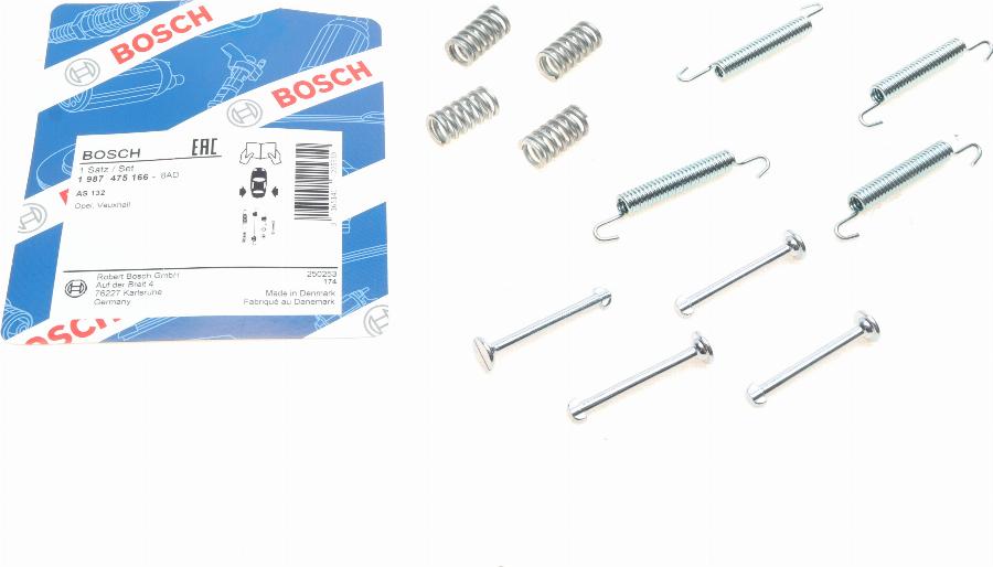 BOSCH 1 987 475 166 - Aksesuar seti, El freni pabucu parts5.com