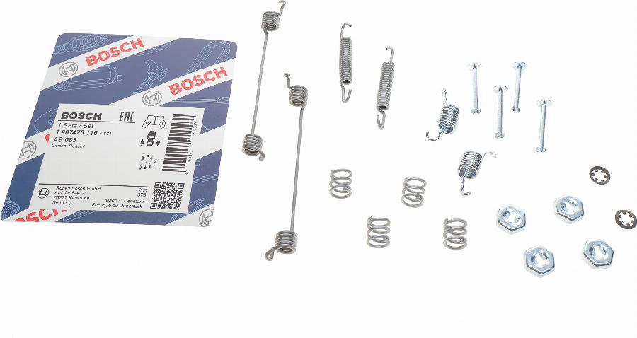 BOSCH 1 987 475 116 - Lisakomplekt, Piduriklotsid parts5.com