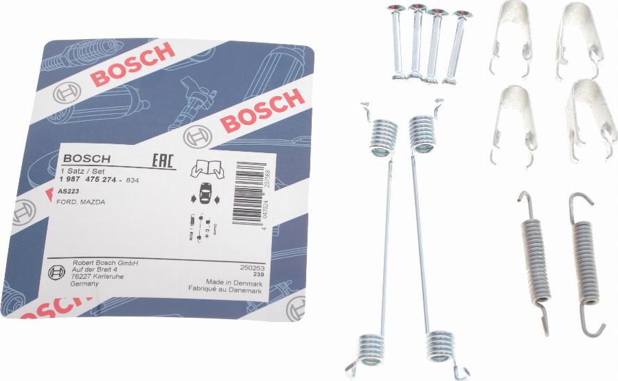 BOSCH 1 987 475 274 - Accessory Kit, brake shoes parts5.com