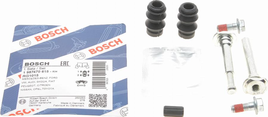 BOSCH 1 987 470 615 - Σετ σωληνωτών οδηγών, δαγκάνα φρένων parts5.com