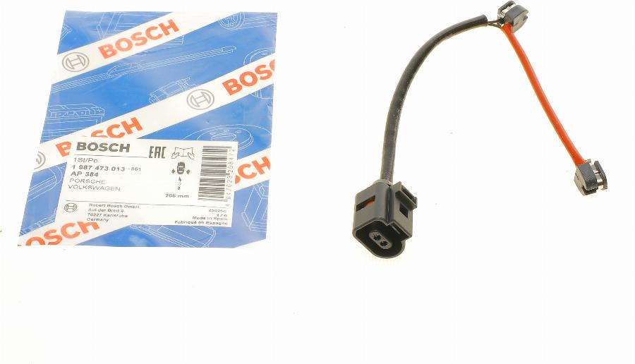 BOSCH 1 987 473 013 - Styk ostrzegawczy, zużycie okładzin hamulcowych parts5.com