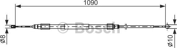 BOSCH 1 987 477 949 - Cable de accionamiento, freno de estacionamiento parts5.com