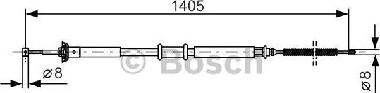 BOSCH 1 987 477 928 - Tažné lanko, parkovací brzda parts5.com