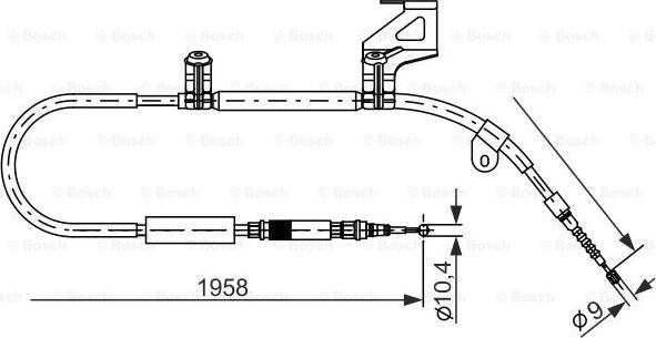 BOSCH 1 987 477 604 - Tirette à câble, frein de stationnement parts5.com