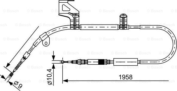 BOSCH 1 987 477 603 - Huzal, rögzítőfék parts5.com