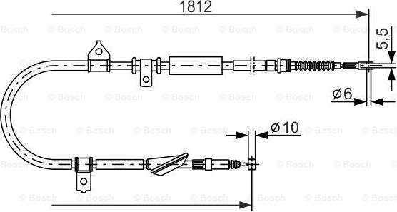 BOSCH 1 987 477 888 - Cable de accionamiento, freno de estacionamiento parts5.com