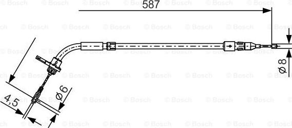 BOSCH 1 987 477 224 - Tažné lanko, parkovací brzda parts5.com