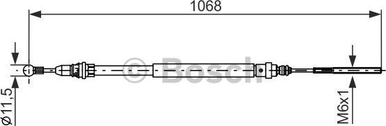 BOSCH 1 987 477 713 - Cable, parking brake parts5.com