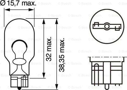 BOSCH 1 987 301 049 - Лампа накаливания, фонарь указателя поворота parts5.com