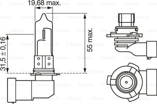 BOSCH 1 987 302 152 - Ampul, uzun huzme far parts5.com