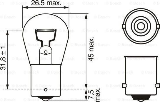 BOSCH 1 987 302 201 - Žarulja, pokazivač smjera parts5.com