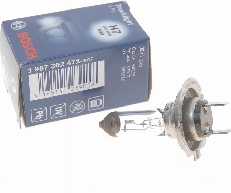 BOSCH 1 987 302 471 - Ampul, uzun huzme far parts5.com